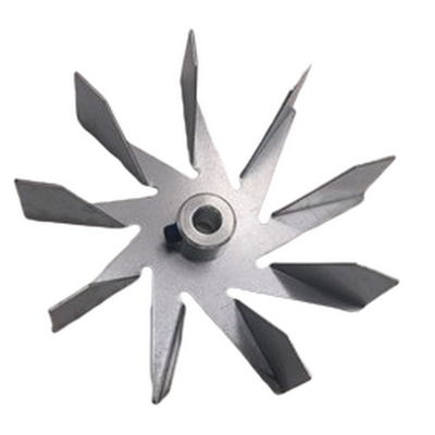 114 mm çaplı şömine fanı 9 bıçaklı pellet soba için galvanizli levha