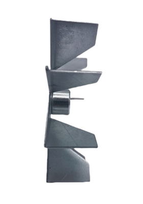 114 mm çaplı şömine fanı 9 bıçaklı pellet soba için galvanizli levha